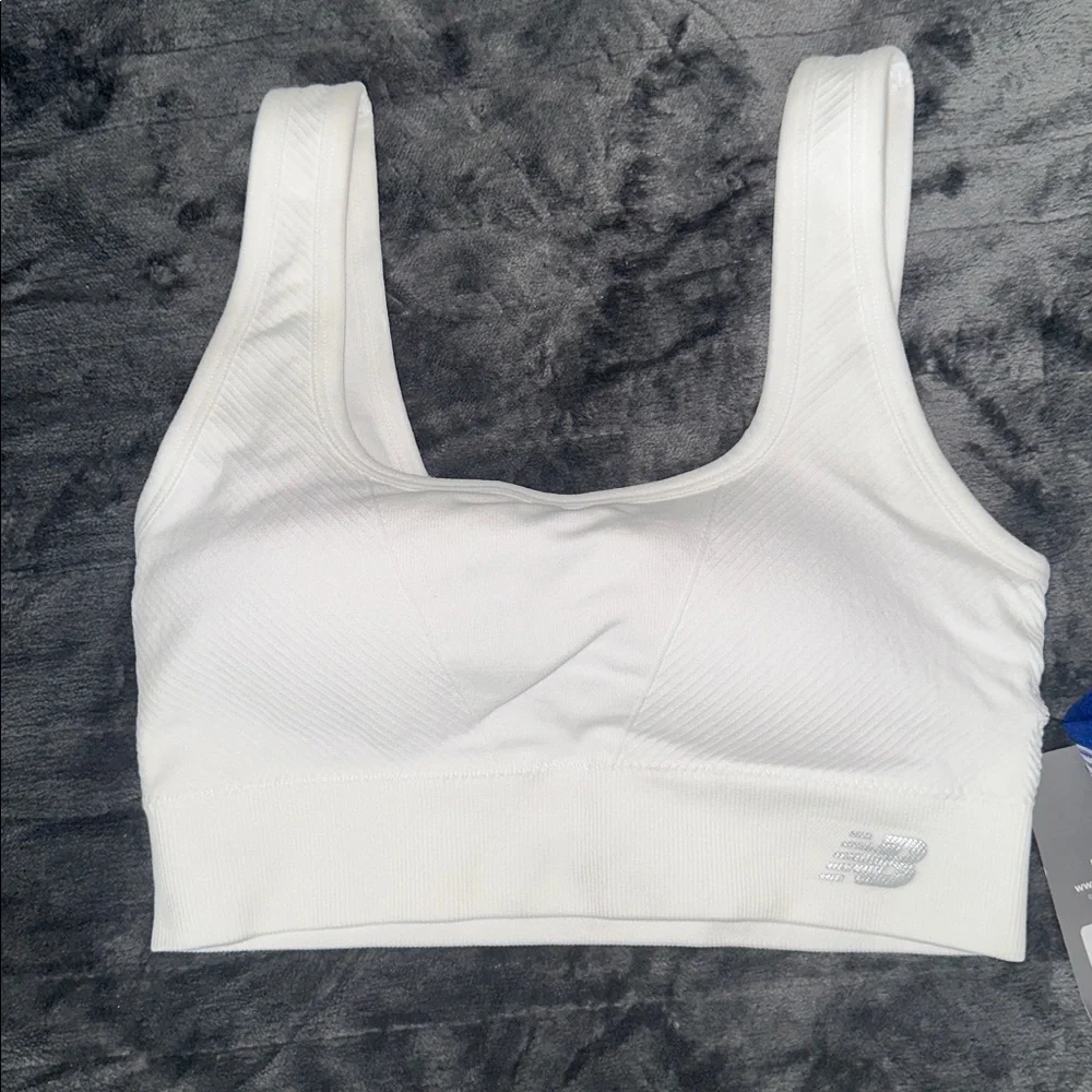 NWT New Balance Blue and White Sports Bras (S) - Picture 3 of 5